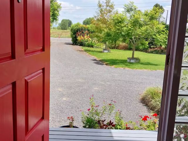 Looking out from the entrance