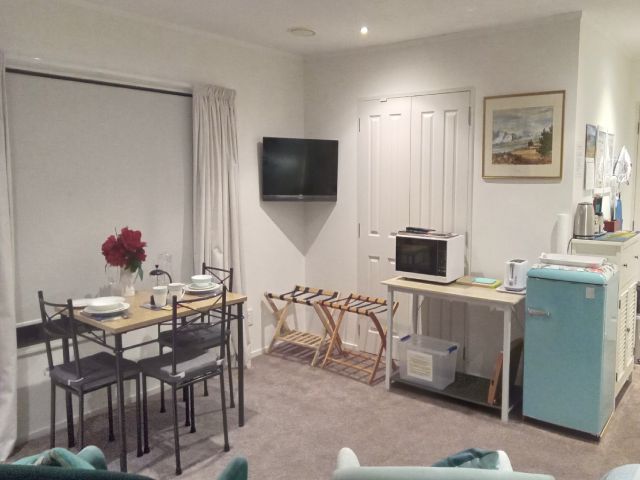 Dining table and TV